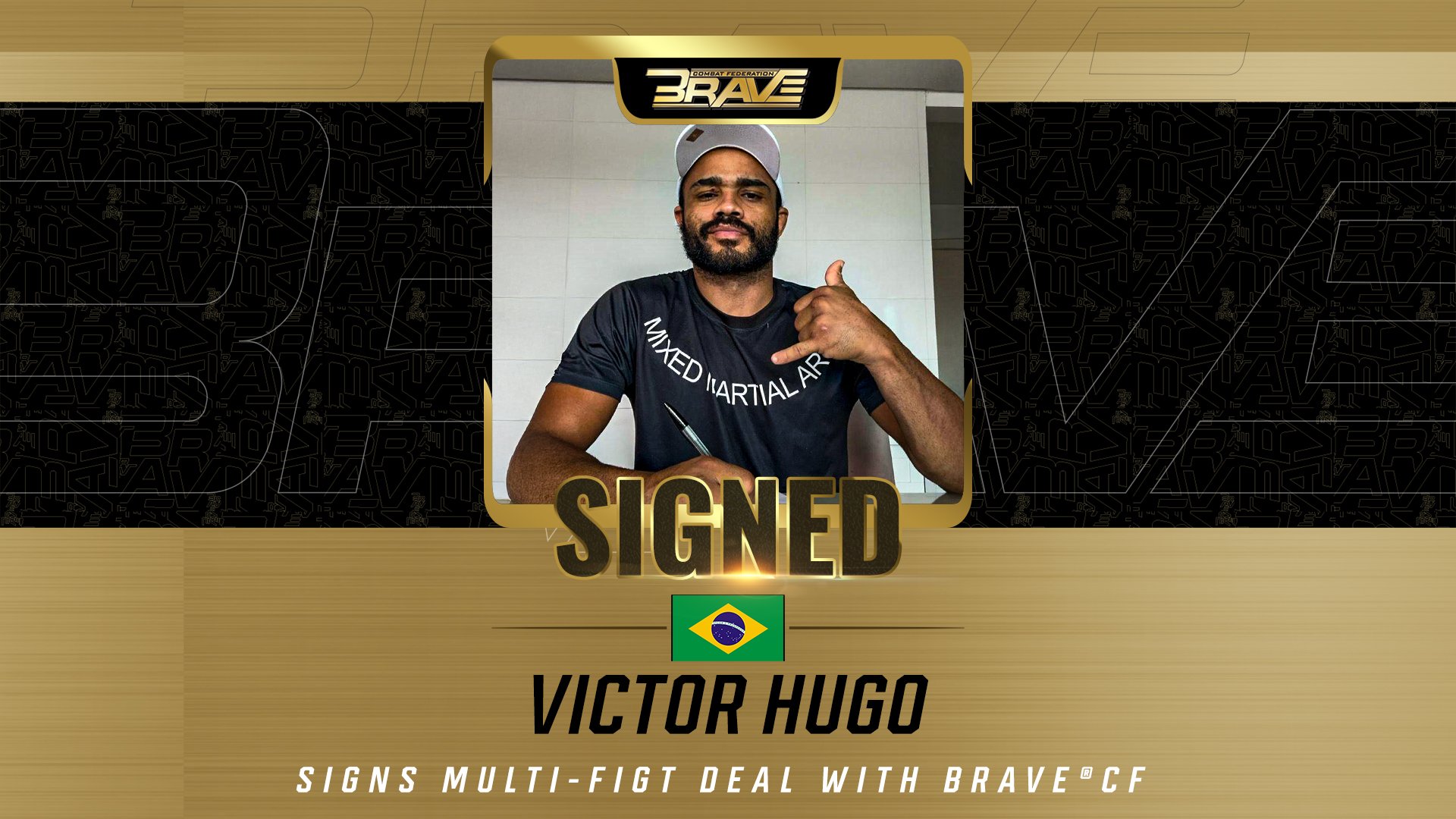 Brazilian Veteran Victor Hugo Signs with BRAVE Combat Federation