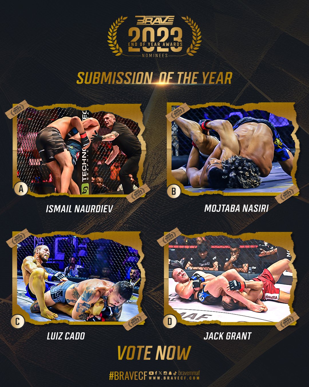 BRAVE CF Awards: impressive submissions nominated, including Jack Grants last-second armbar