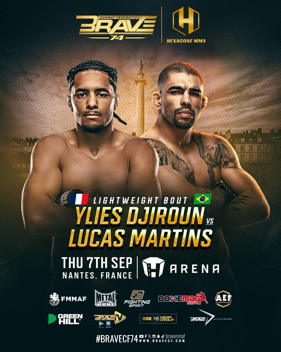 Ylies Djiroun vs Lucas Martins: A fight for the legacy of the BRAVE CF Lightweight division