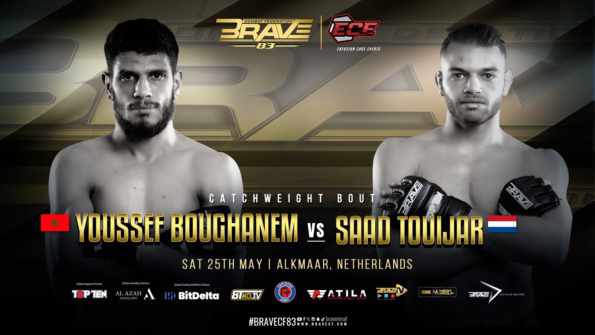 Muay Thai legend Youssef Boughanem now faces Saad Touijar at BRAVE CF 83 After Last-Minute Change