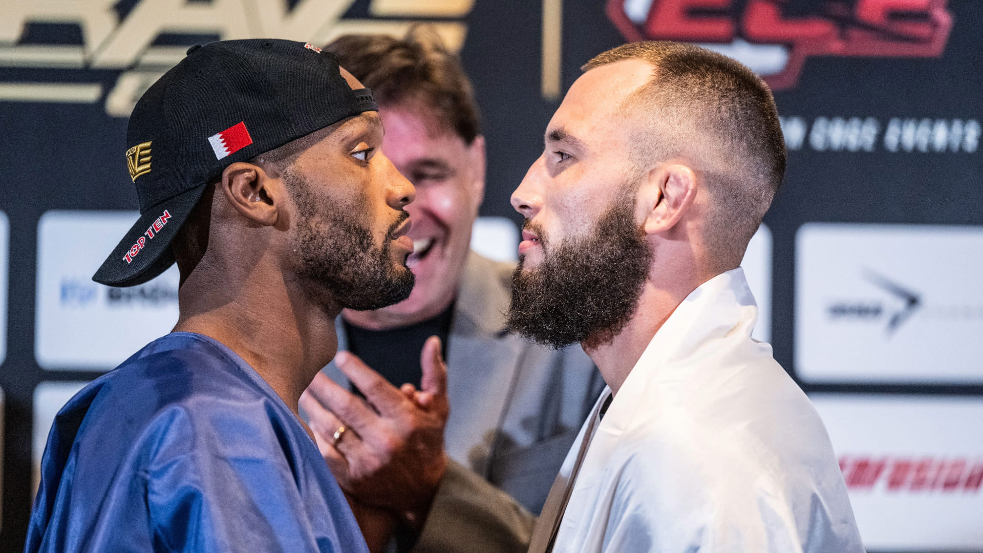 BRAVE CF 87 Face-offs: fighters refuse to look away in tense moment ahead of fight night