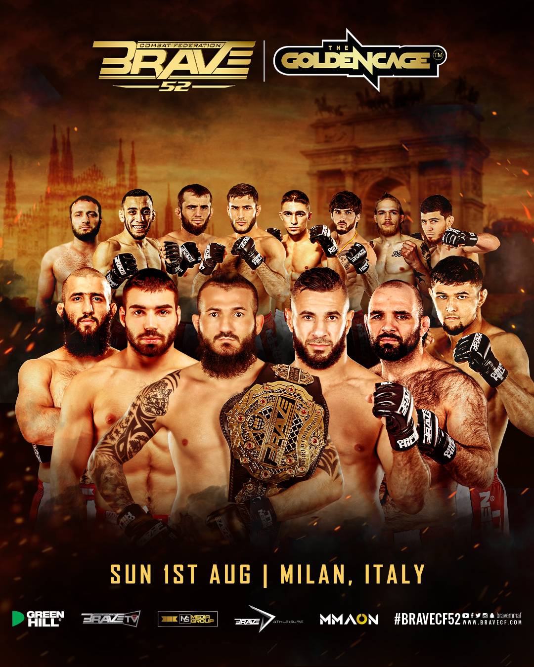 BRAVE CF Reiterates Commitment To MMA Development Through Italy Debut Fight Card