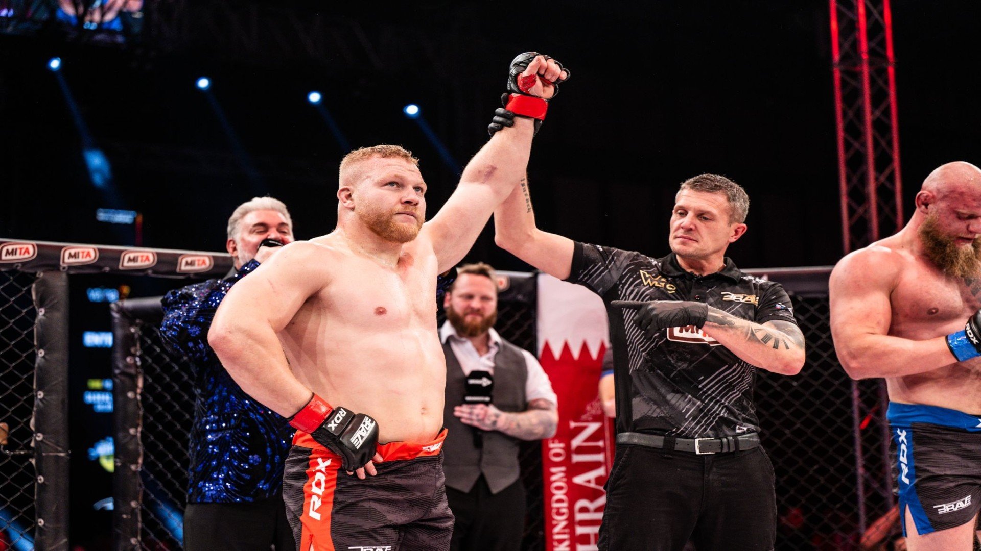 Omar Solomanov prepares for his BRAVE CF 105 featherweight championship bout against Nicholas Hwende in Almaty, Kazakhstan.