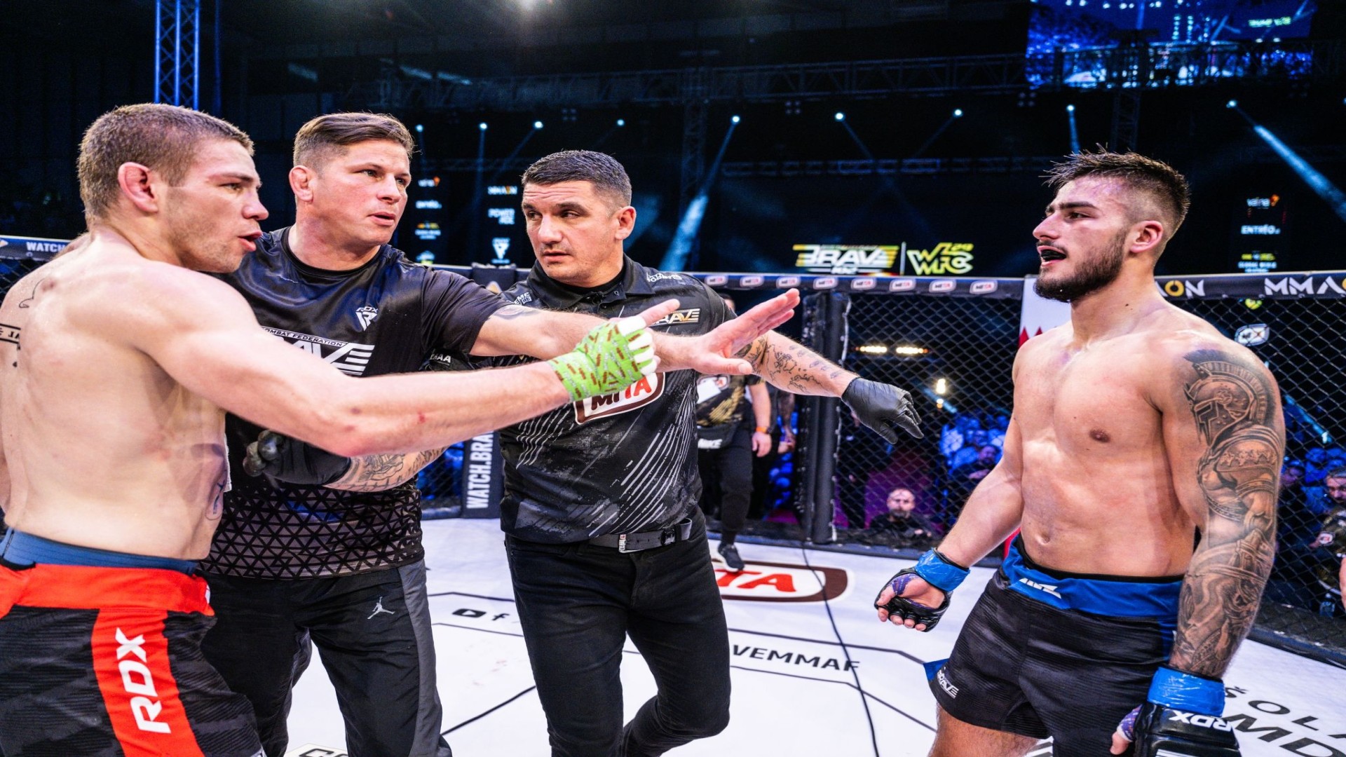 David Forster and Amil Tutic face off ahead of their heated rematch at BRAVE CF 106 in Ljubljana, Slovenia.