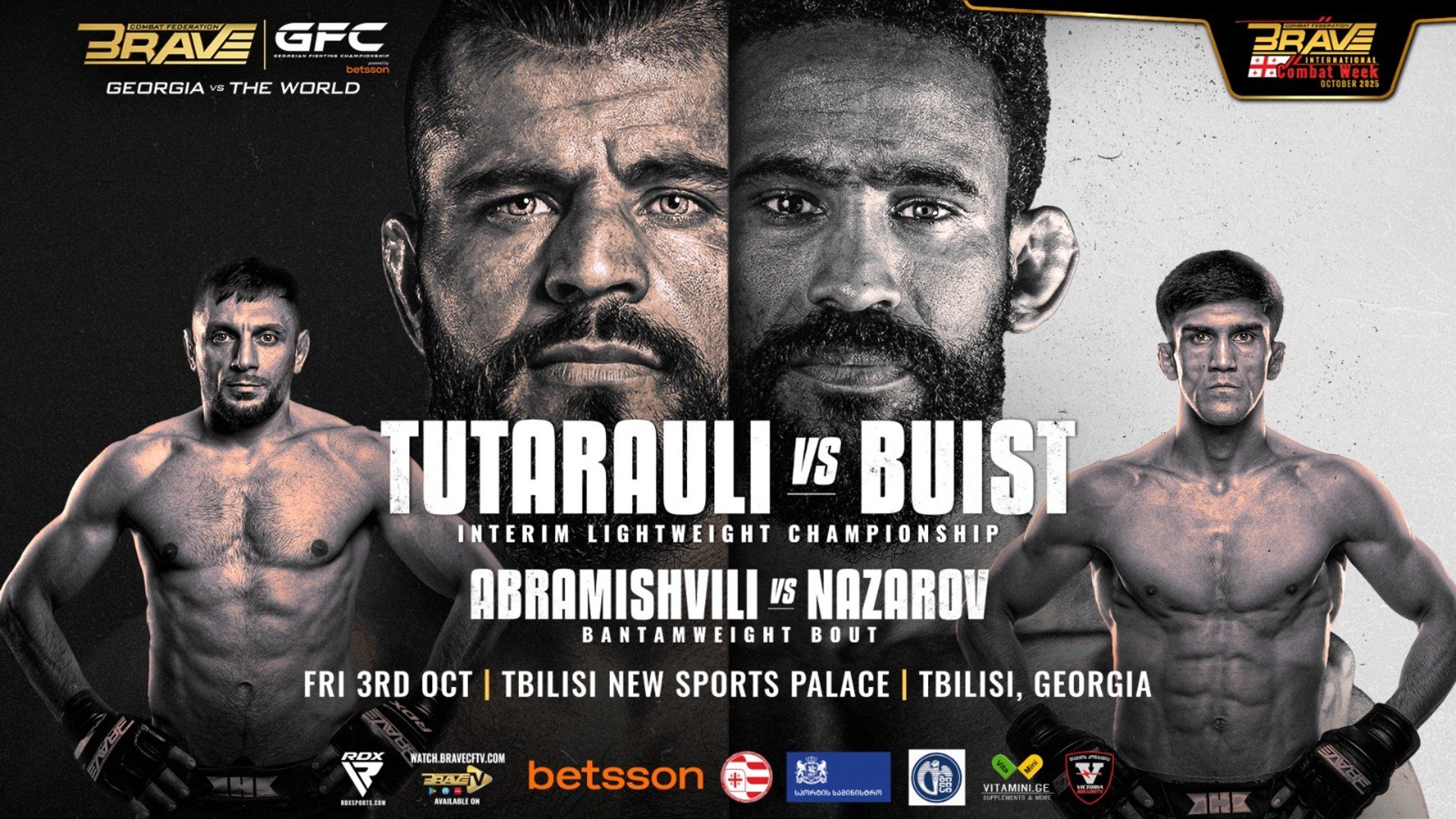 Rauli Tutarauli, Pieter Buist Cleared For BRAVE CF: GEORGIA VS. THE WORLD Showdown