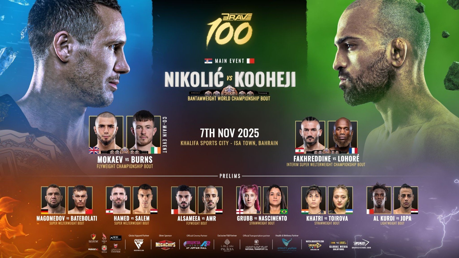 BRAVE 100 Unveils Power-Packed Card For Historic Homecoming In Bahrain