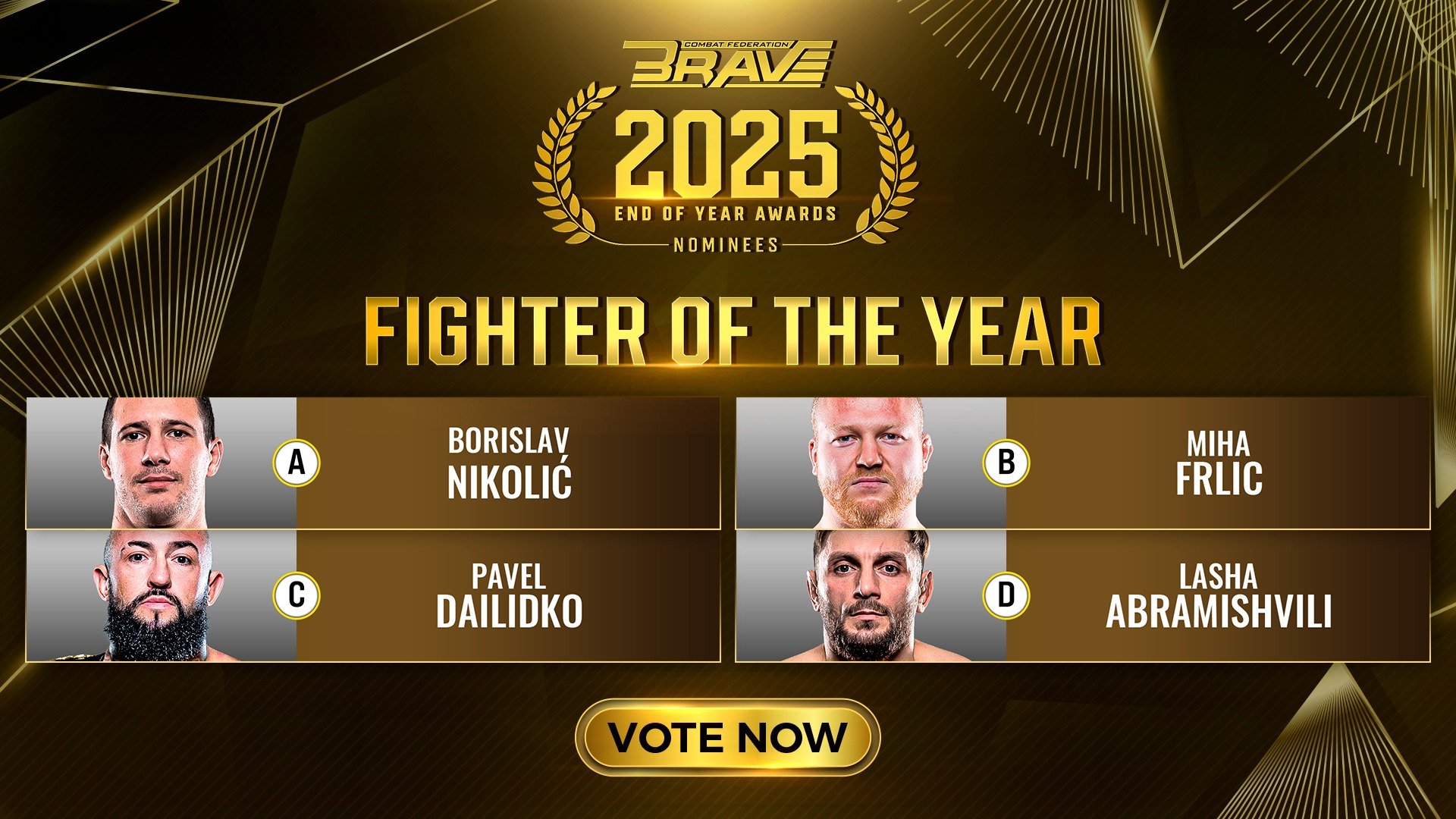 Get To Know The Nominees For BRAVE CF’s 2025 Fighter Of The Year