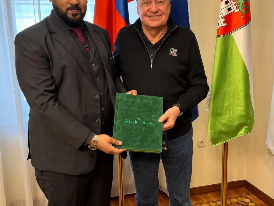 Mayor of Ljubljana receives BRAVE CF president Mohammed Shahid ahead of major BRAVE CF announcement