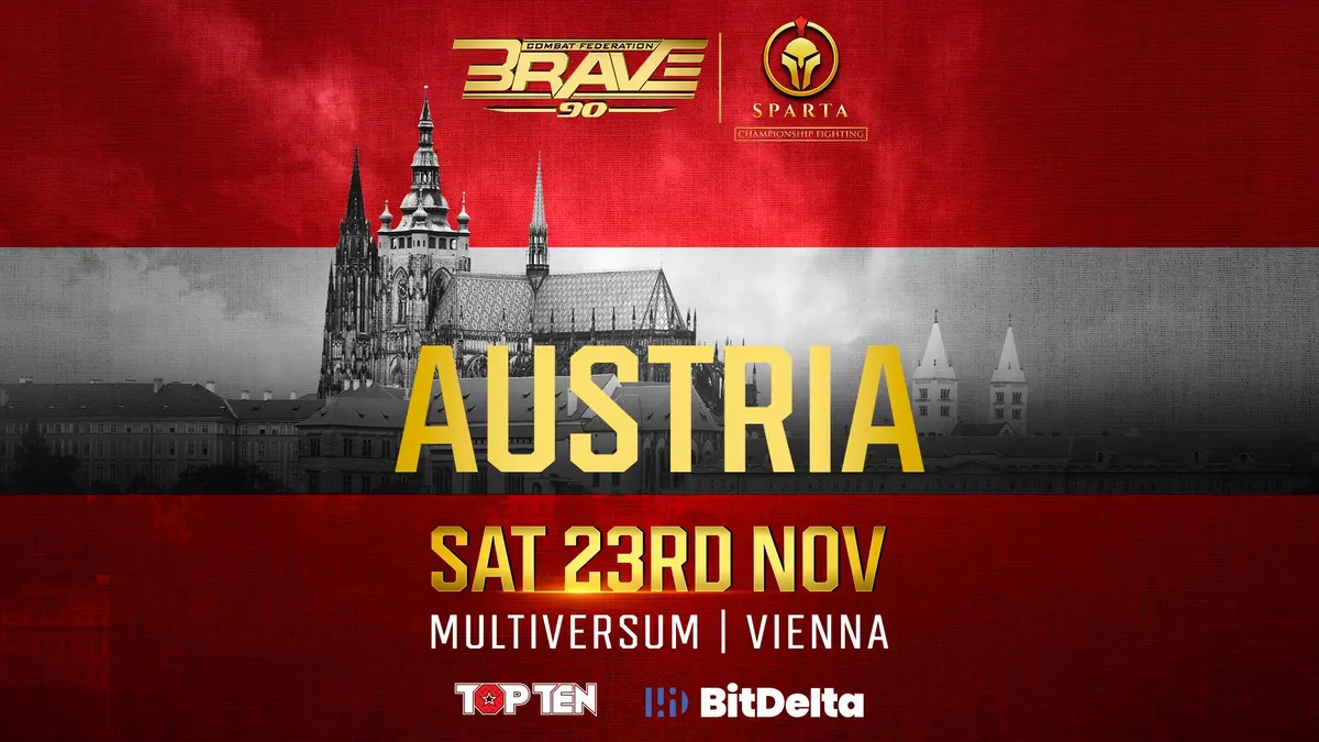 BRAVE Combat Federation to debut in Austria with record-breaking BRAVE CF 90