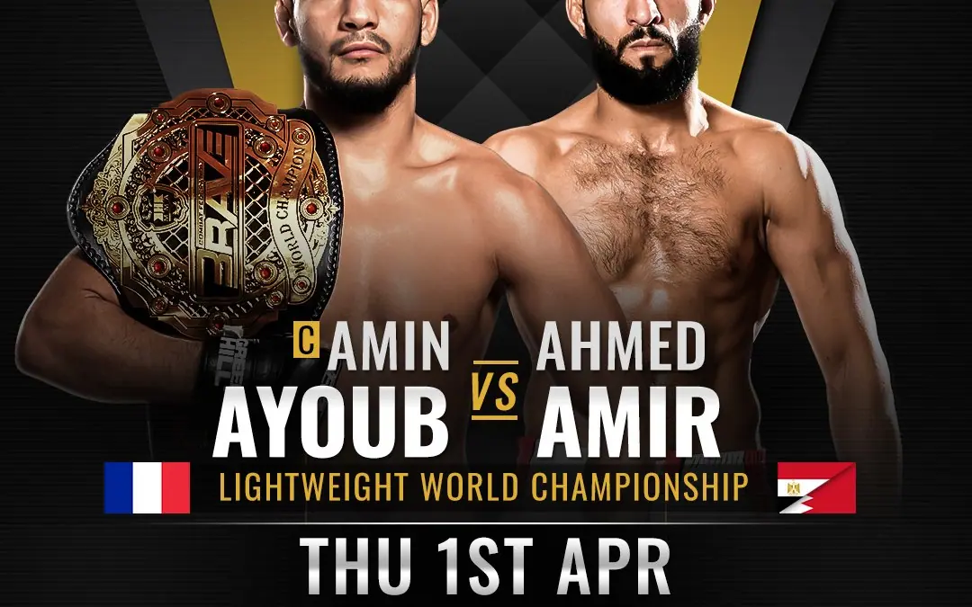 Amin Ayoub to defend Lightweight belt against Ahmed Amir at BRAVE CF 50