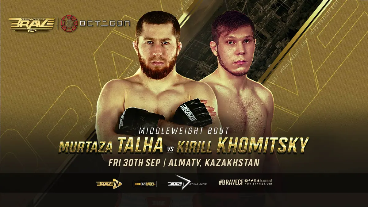 Murtaza Talha’s debut at Middleweight leads latest set of bouts added to BRAVE CF 62