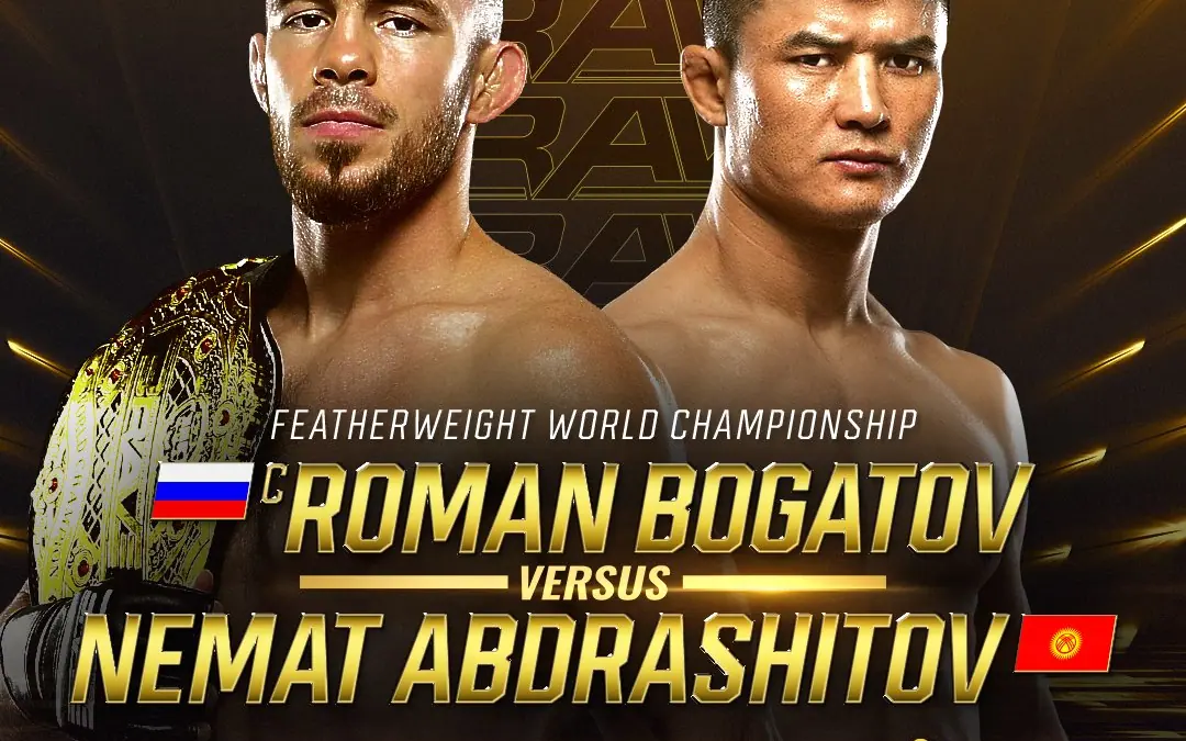 BRAVE CF 72: Roman Bogatov puts his Featherweight world title on the line against KO machine Nemat Abdrashitov