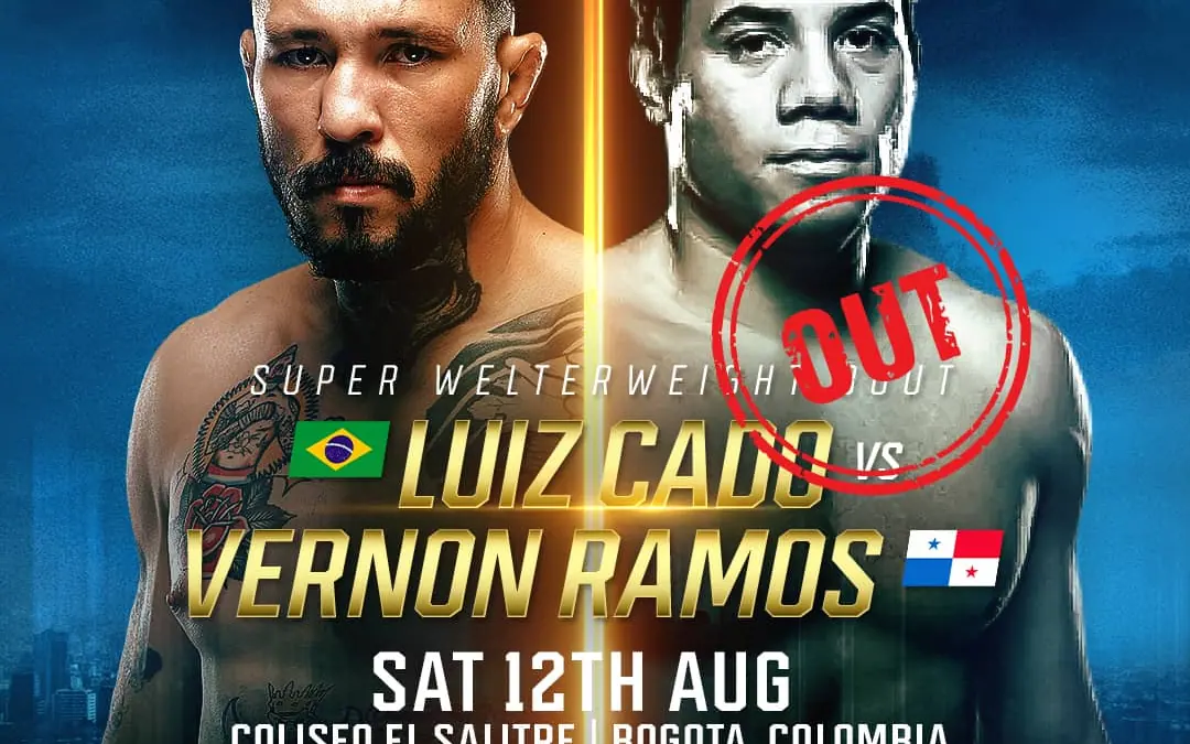 BRAVE CF 73: Vernon Ramos withdraws from bout against Luiz Cado in Colombia