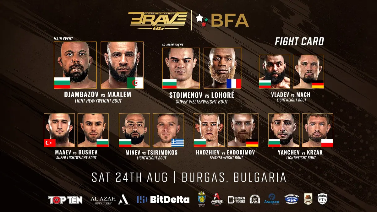 BRAVE Combat Federation announces full fight card for the biggest show in Bulgarian MMA history