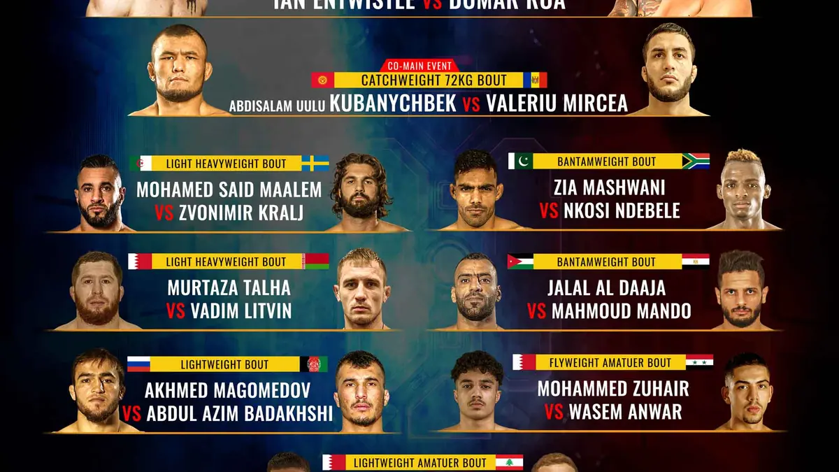 BRAVE CF 45 full fight card released with 16 nations in action
