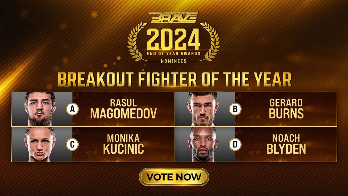 BRAVE CF Awards: BRAVE Combat Federation announces four nominees for Breakout Fighter of the Year