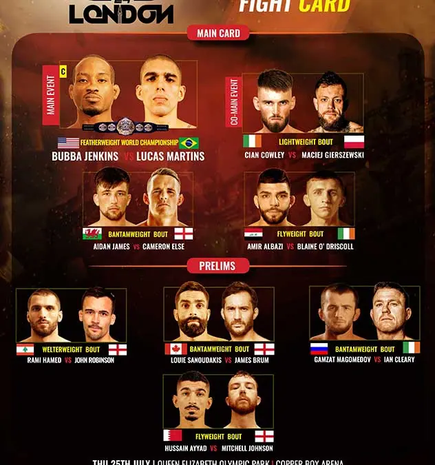 OFFICIAL FIGHT CARD FOR BRAVE  EMPOWERING MMA  INVITE-ONLY LONDIN DEBUT