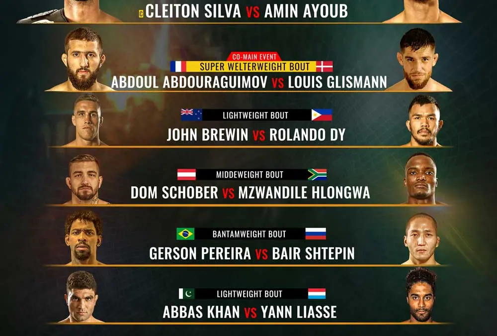 BRAVE CF 44 full fight card announced with title fight and 10 nations represented