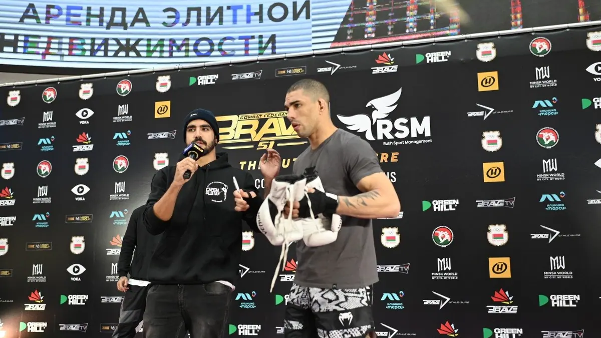 BRAVE CF 51 Open Workout & Press Conference Takes Over Dana Mall With Celebrities And Trash Talk