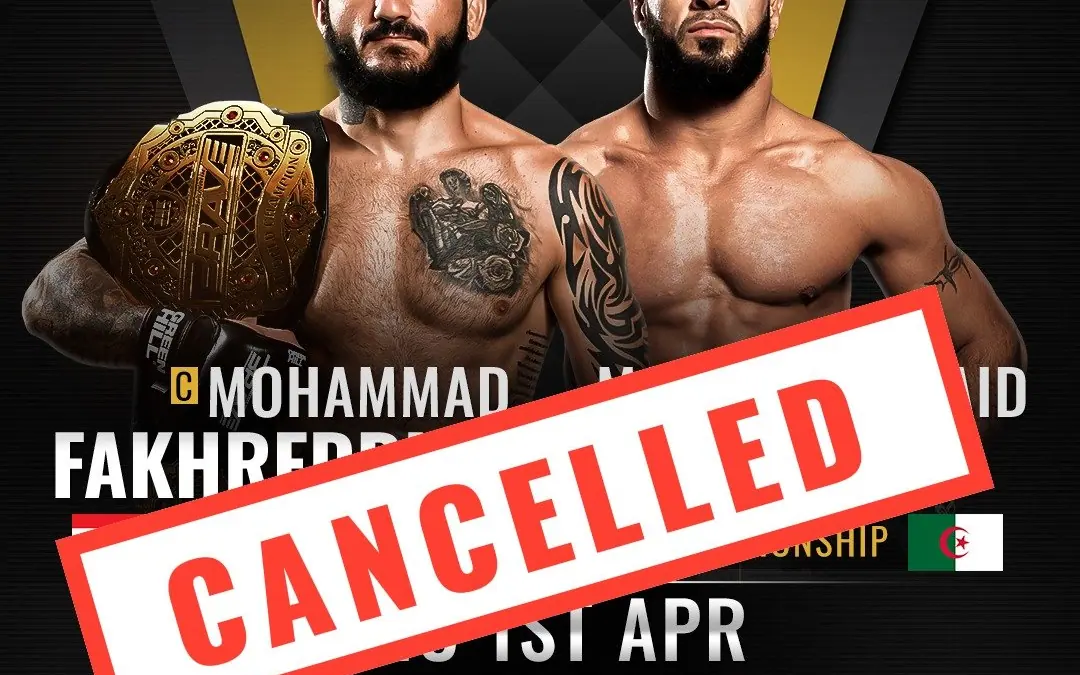 Mohammad Fakhreddine vs Mohammed Said Maalem cancelled at BRAVE CF 50