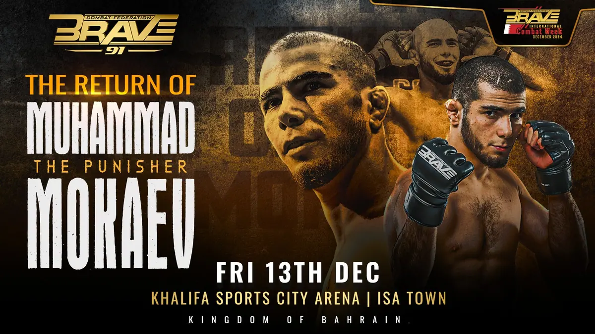 World-Famous MMA Athlete Muhammad Mokaev Set to Compete at BRAVE CF 91 in Bahrain!