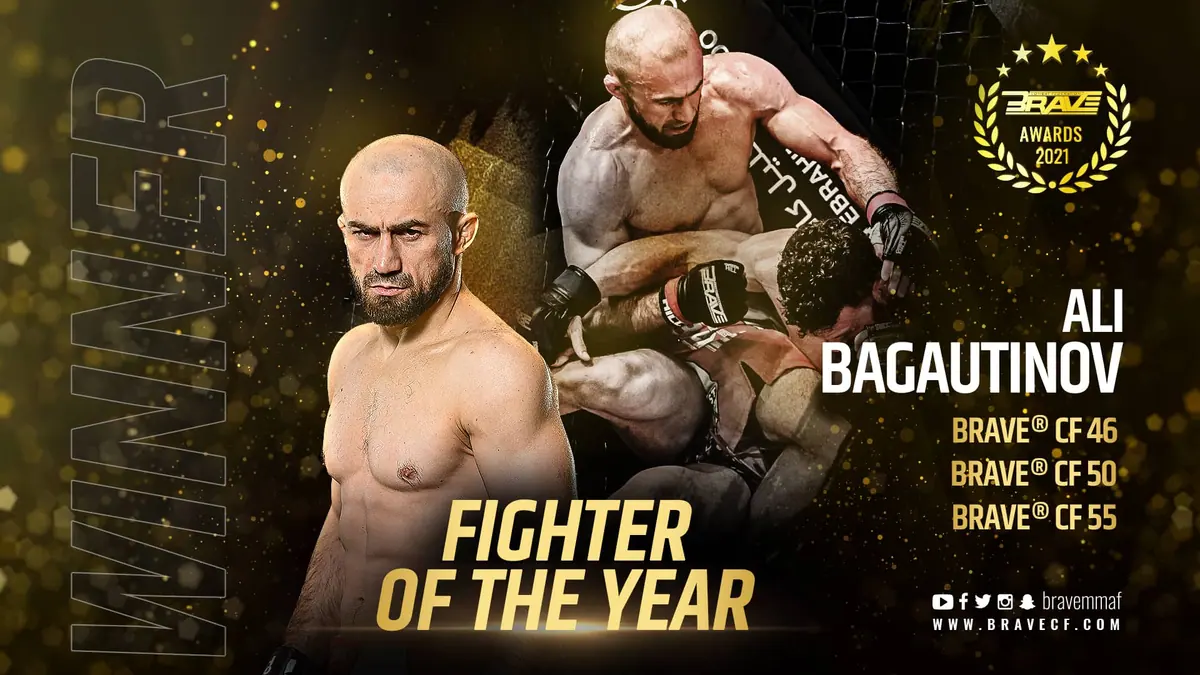 Ali Bagautinov Clinches 2021 BRAVE CF Fighter Of The Year, rare slam gets KOTY award