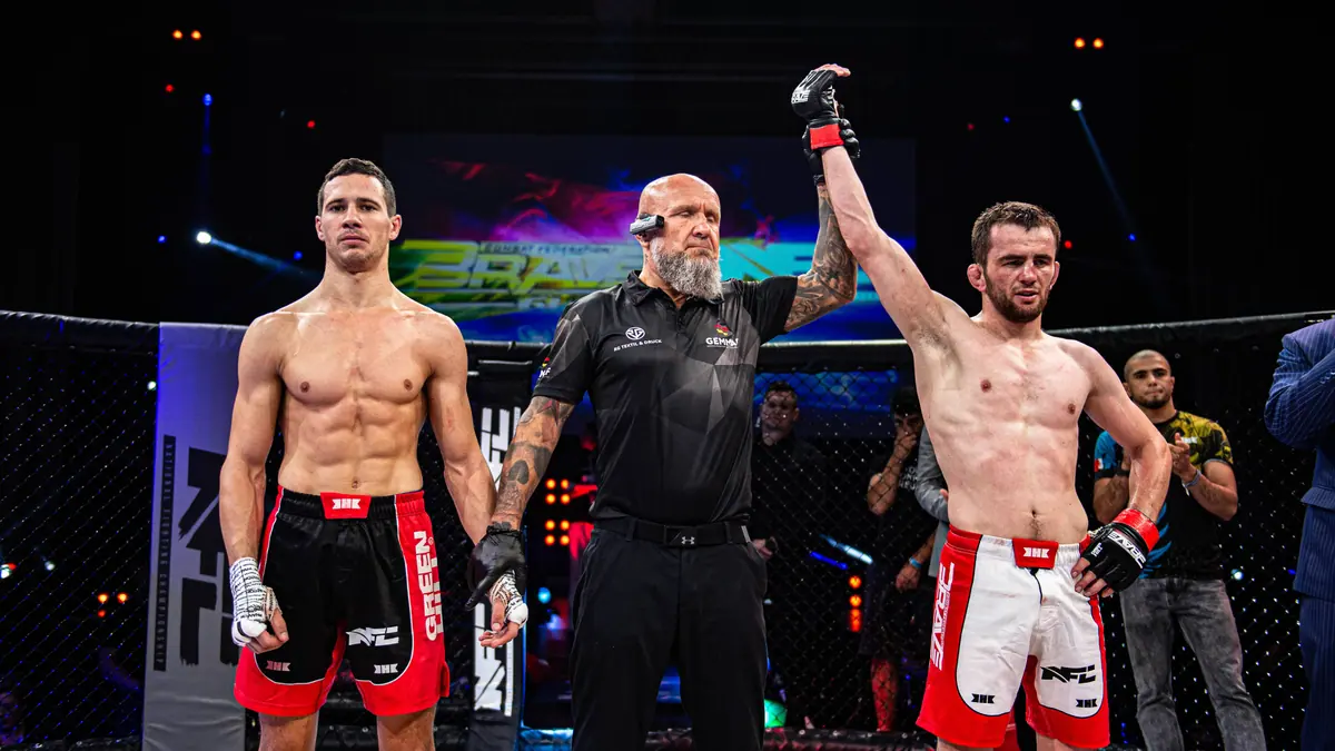 Several title call-outs follow BRAVE CF 61 epic fight night