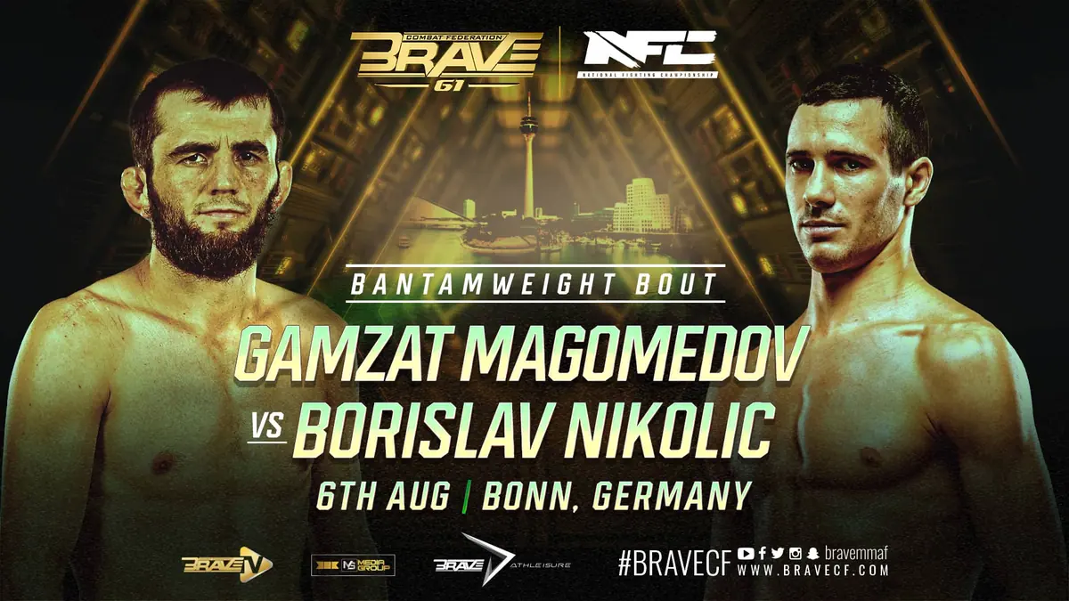 BRAVE CF 61: Gamzat Magomedov meets Borislav Nikolic in pivotal Bantamweight match-up