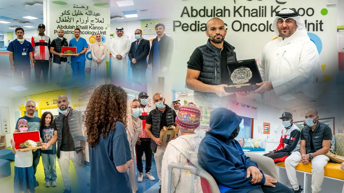 Bahrain MMA Superstar Hamza Kooheji Meets the Real Fighters: Young Cancer Patients at Salmaniya Medical Hospital