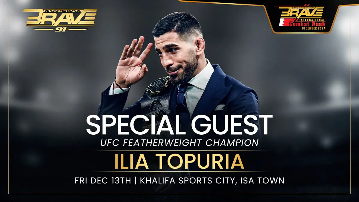 Ilia Topuria Set To Be The Special Guest For BRAVE CF 91 in Bahrain