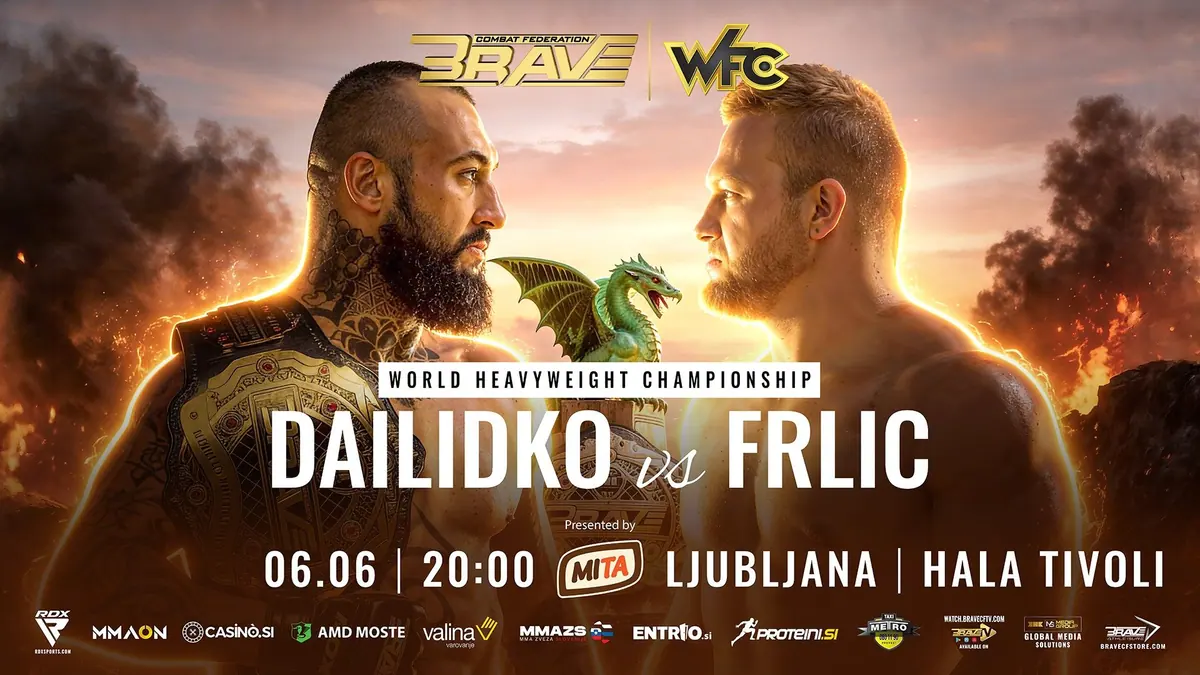 PAVEL DAILIDKO RETURNS TO DEFEND BRAVE CF HEAVYWEIGHT CROWN AGAINST MIHA FRLIC