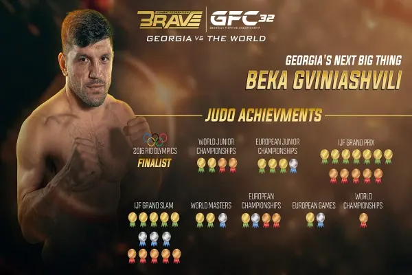 Georgian Olympian Beka Gviniashvili To Make MMA Debut At BRAVE CF’s Historic Georgia Event