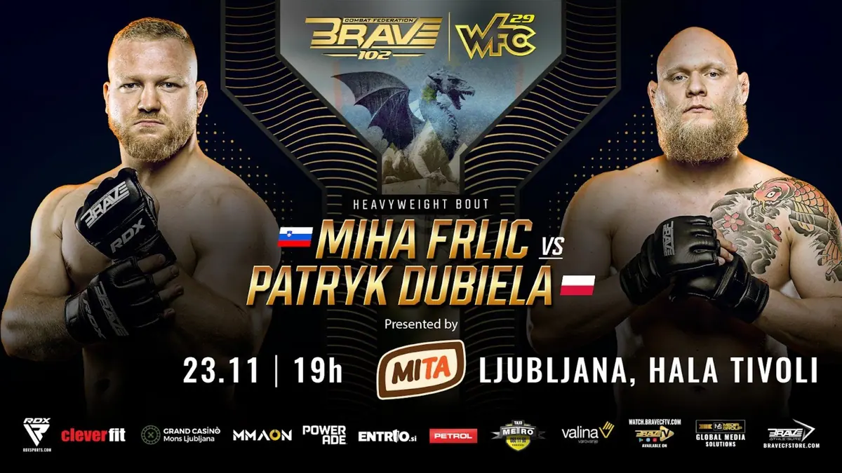 Heavyweight Fireworks Await As Miha Frlic And Patryk Dubiela Headline BRAVE CF 102 In Slovenia