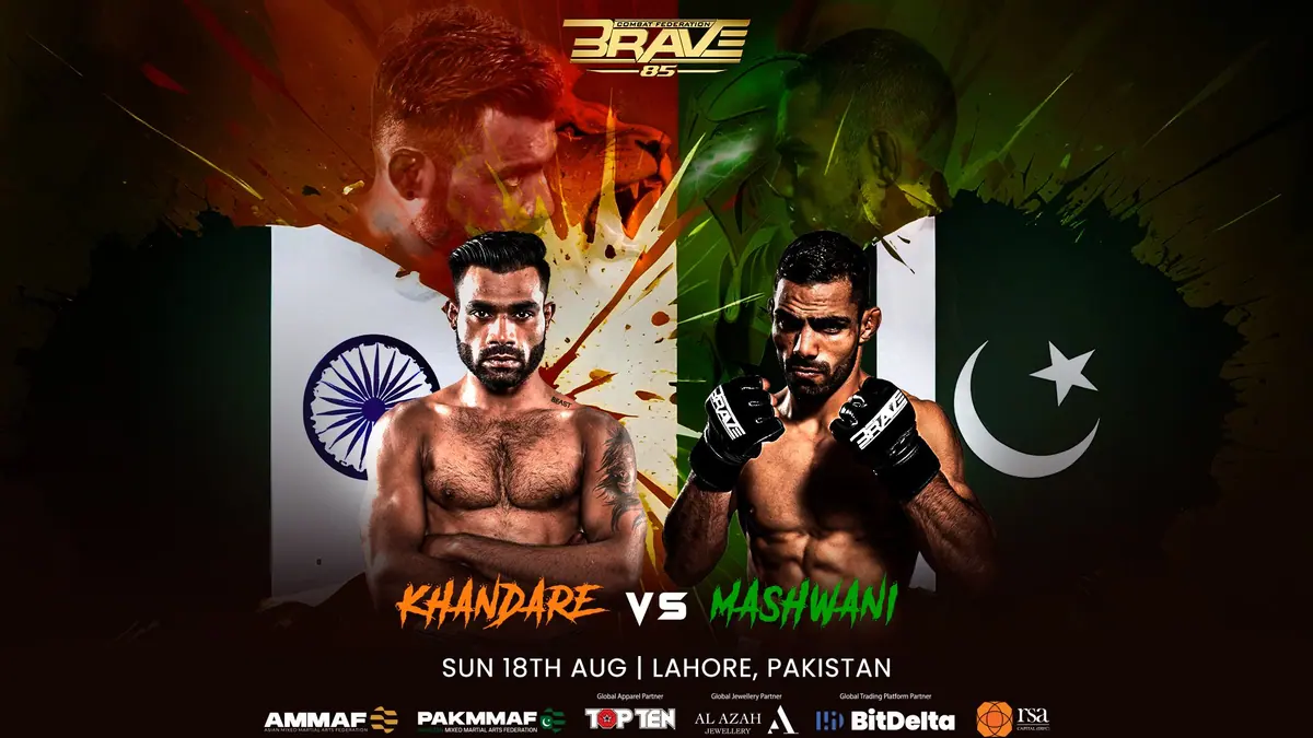 Pioneers Bharat Khandare and Zia Mashwani are set to make history in India vs Pakistan duel at BRAVE CF 85