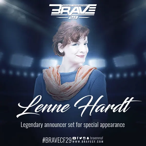 Legendary Lenne Hardt joins Carlos Kremer as announcing dream team for BRAVE CF 29