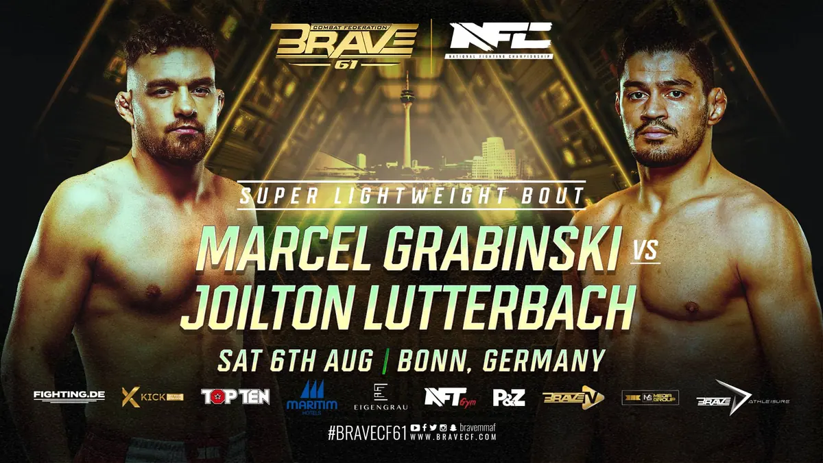 New main event for BRAVE CF 61, as Marcel Grabinski now takes on Joilton Lutterbach