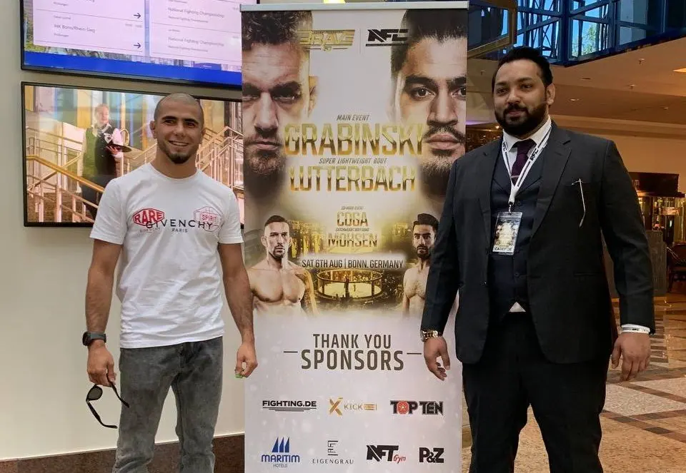 Muhammad Mokaev attends BRAVE CF 61 in support of KHK Team Bahrain teammate Magomedov