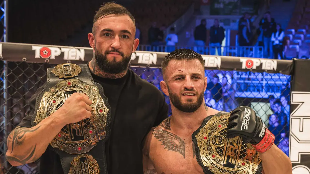 Friends and champions: Erko Jun and Pavel Dailidko celebrate milestone for BRAVE CF