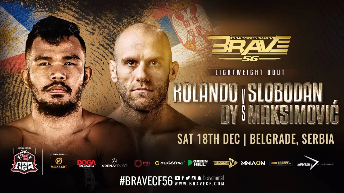 Rolando Dy To Battle Slobodan Maksimovic In BRAVE CF 56 Main Event