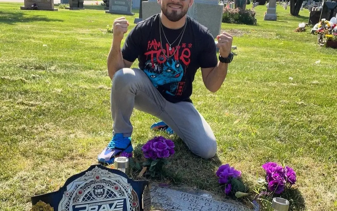 Hey dad, I did it Torres visits his fathers grave following emotional title win at BRAVE CF 73
