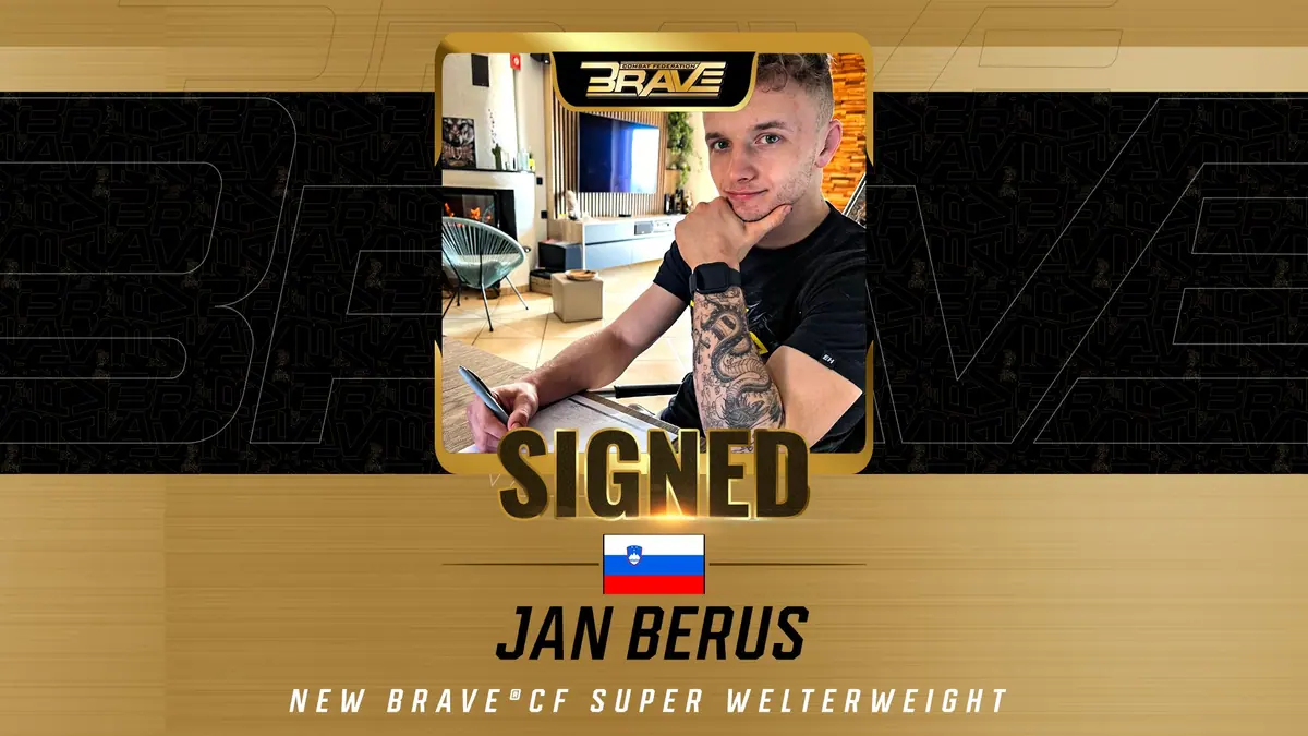 BRAVE Combat Federation Signs Undefeated Slovenian Superstar Jan Berus