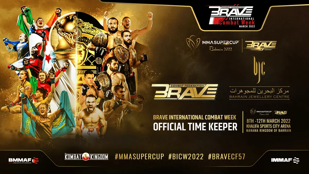 BRAVE CF Announces Bahrain Jewellery Centre as BRAVE International Combat Week Official Timekeeper