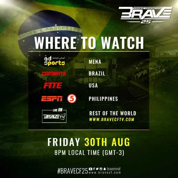 BRAVE CF TV to broadcast return to Brazil live and free